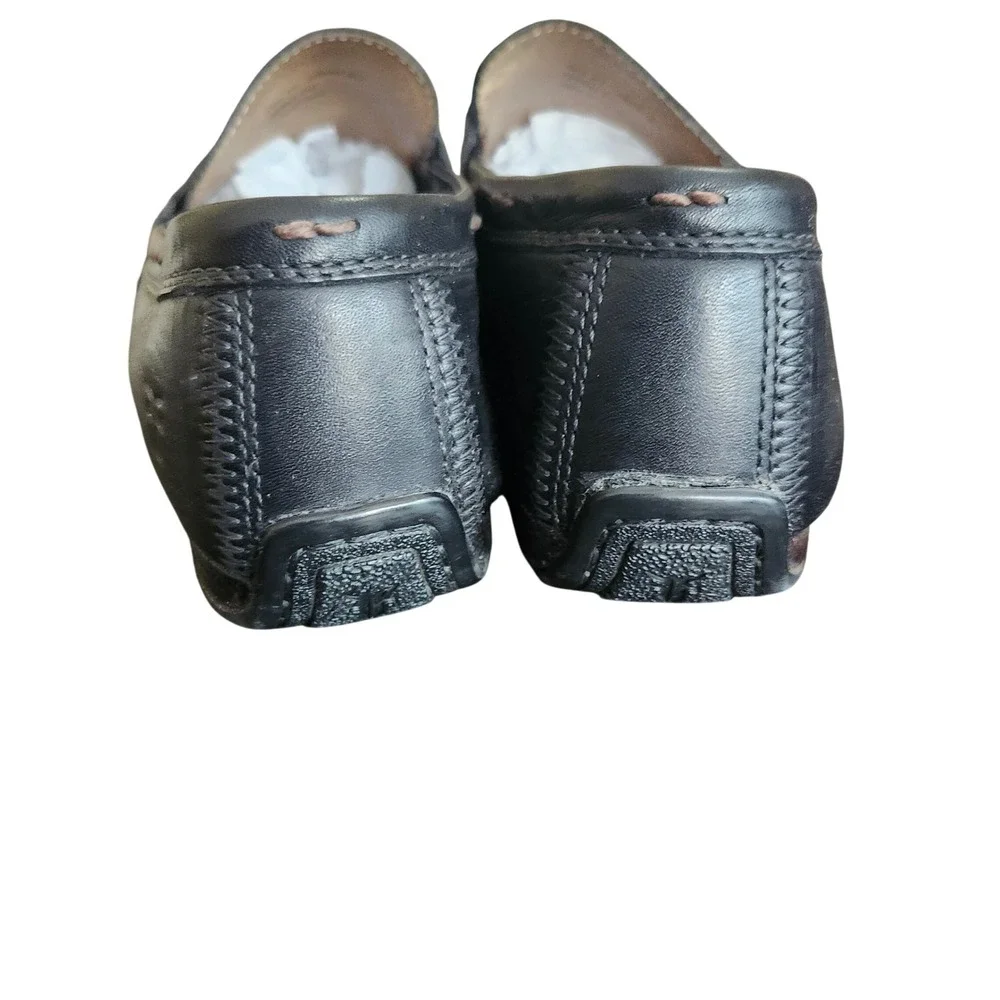 Frye Lewis Penny Loafers Mens 8.5 Black Leather Moccasin Toe Driver 3480267-BLK